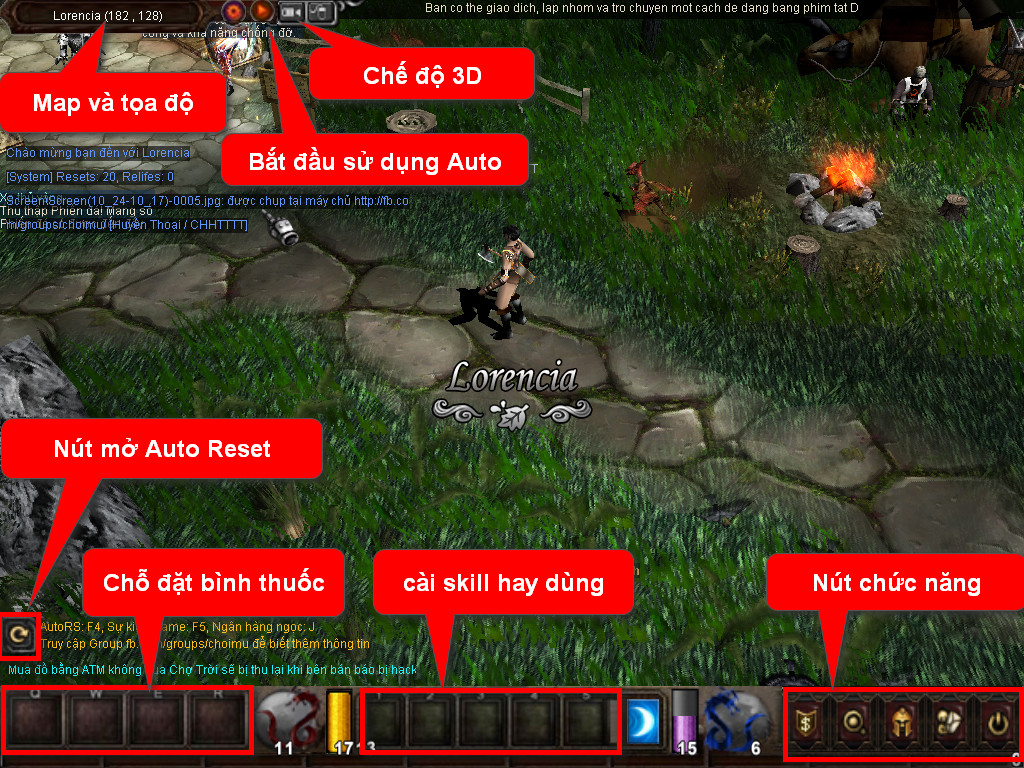 Chức năng chính của Game MU Thái Sơn